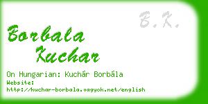 borbala kuchar business card