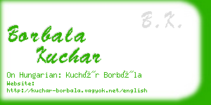 borbala kuchar business card